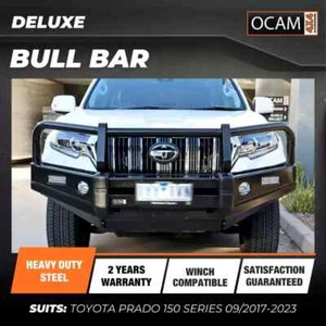 OCAM Deluxe Bull Bar for Toyota Prado 150 Series 09/2017-2023 Winch Compatible - Picture 1 of 12