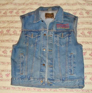 Vintage 1996 Mike Tyson Vs Seldon Jean Jacket K.O. MGM GRAND Vest Rare - Picture 1 of 9