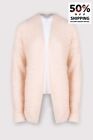 RRP €255 VANESSA BRUNO Wrap Cardigan Size L Mohair Alpaca Wool & Linen Blend