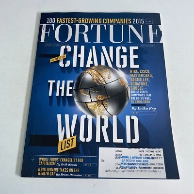 2015 September 1 Fortune Magazine Change The World List (CP434) - Image 1 of 3