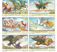 LIEBIG TRADE CARDS, GODS AND FLYING HEROES OF ANCIENT GREECE 1961 Set of 6 Cards