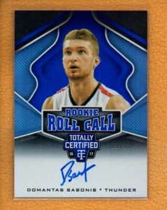 Domantas Sabonis 2016-17 Totally Certified BK Rookie Roll Call Blue RC Auto /99 - Picture 1 of 2