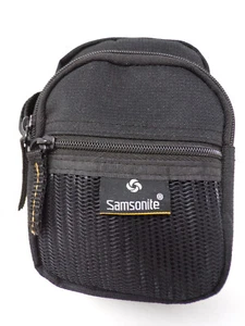 Samsonite Black 3 Pockets Small Camera Bag Case Belt Loop and Shoulder Strap - Picture 1 of 7