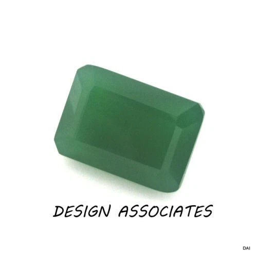 JUEGO DE 2 PIEZAS 8x6 MM CORTE ESMERALDA ÓNIX VERDE NATURAL AAA Foto 1 de 1