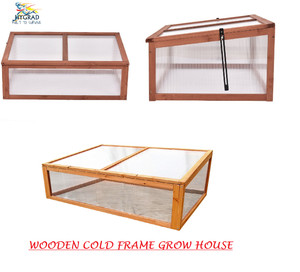 Wooden Outdoor Cold Frame Mini Garden Green Grow House Shelter Frame Plants Seed