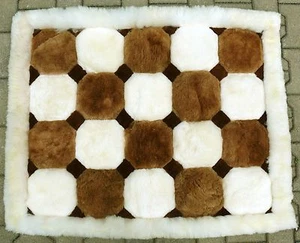 Alpaka Fell Teppich, 115 x 90 cm, Alpaca Design Wandbehang, Vorleger Peru Anden - Bild 1 von 3