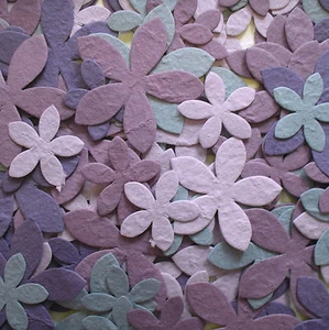 100 diecut "LILY" FLOWER mulberry paper CHOICE OF COLOUR & MIX from CRAFTY COW