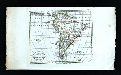 Mapa Rubio 1796 América del Sur Brasil Perú Amazonas Paraquay Nueva Granada Chile Foto 1 de 3