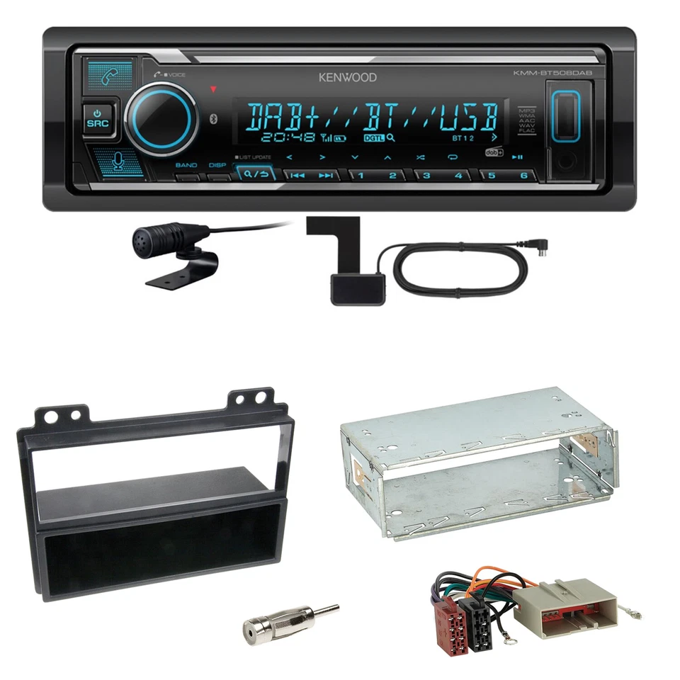 Kenwood KMM-BT508DAB Bluetooth USB Digitalradio Einbauset für Ford Fiesta Fusion - Bild 1 von 1