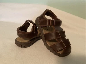 Perry Ellis Brown Fisherman Sandals Boys Infant Toddler Size 7 Closed Toe - Picture 1 of 13