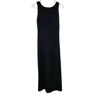 Vintage Teddi Black Sparkle Maxi Dress New 4P 90s Y2K Prom Formal Whimsigoth - Picture 1 of 7