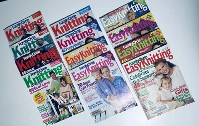 Family Circle Easy Knitting Lot of 12 Magazines 1994 1995 1996 1997 1998 1999 - Image 1 of 4
