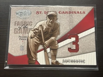 Camiseta deportiva Frankie Frisch 2004 materiales certificados hoja tela del juego 3/3 Foto 1 de 2