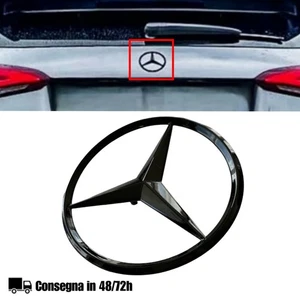 Logo Stemma Baule Posteriore 80mm COMPATIBILE MERCEDES Classe A W176 W177 W204 - Foto 1 di 3