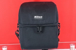 Genuine Nikon Camera Lens Shoulder Bag Nylon Navy blue [NEAR MINT] 1day Shipping - Picture 1 of 15