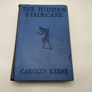 Vintage Nancy Drew The Hidden Staircase #2, 1930; blauer Einband, orange Endblätter - Bild 1 von 9