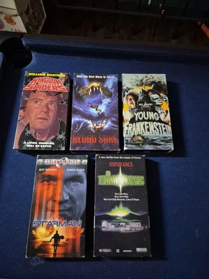 5 Horror VHS Lot Starman The Tommyknockers Blood Surf Kingdom The Spiders Lot 5 - Image 1 of 2