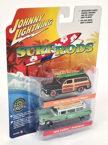Johnny Lightning 1/64 Mercury Woody Wagon 1950 + Cadillac Ambulance 1959 Set 1 - Bild 1 von 4