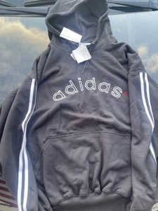 Vintage three stripe Adidas new old stock hoodie 1990’s - Picture 1 of 9