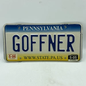 2006 Pa License Plate Dodge Goffner Governor Pennsylvania 5 - Picture 1 of 3