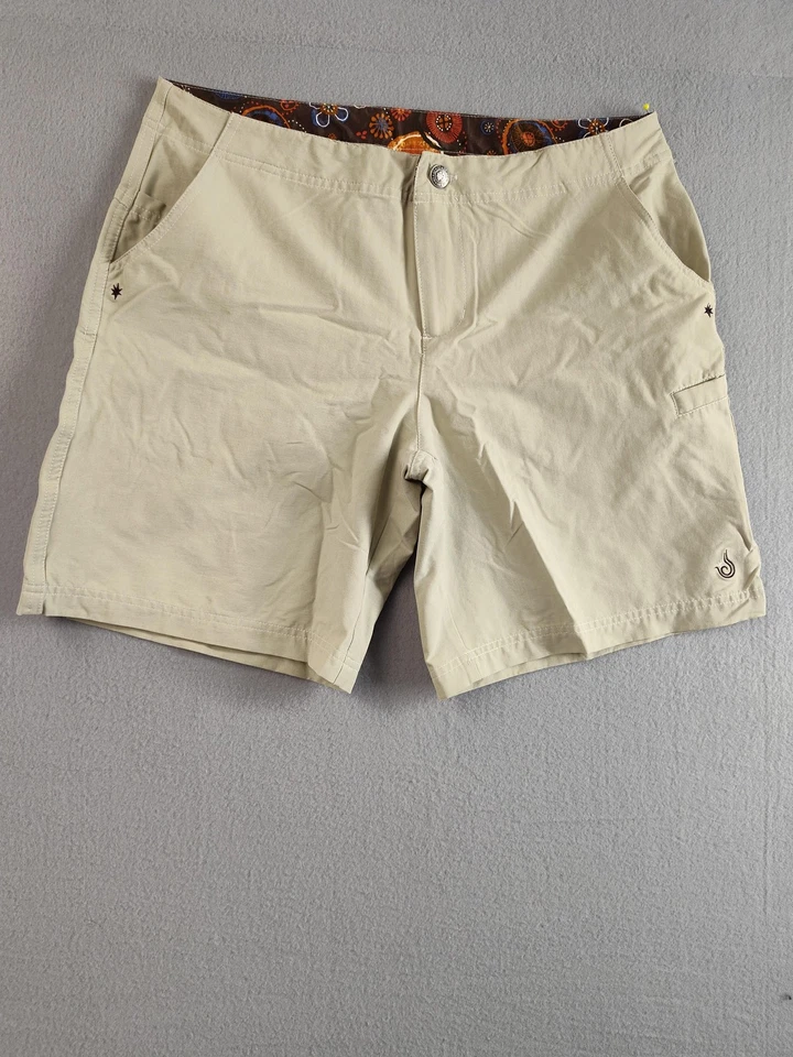 Isis Shorts Womens 8 Beige Khaki Nylon Hiking Outdoor Quick Dry Lined Active - Image 1 of 4