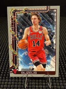 Matas Buzelis 2025-26 Topps Holiday Silver Glitter Chicago Bulls #H30  - Picture 1 of 2