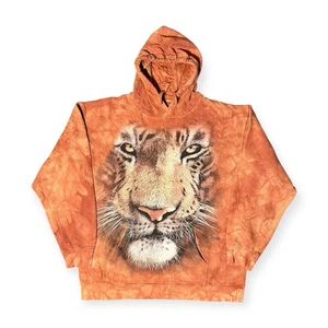 Tie dye The Mountain Tiger Brown Hoodie - Size: Large - Picture 1 of 9
