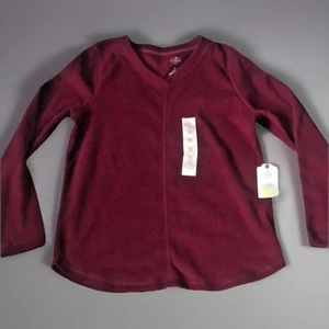 St. John's Bay Fleece Sweatshirt V- Neck Women's XS New - Picture 1 of 12