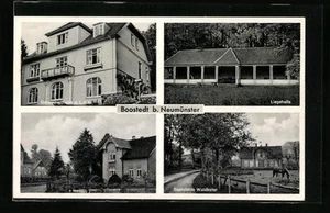 AK Boostedt bei Neumünster, Genesungsheim der LVA, Gasthaus Waldkater 1955 - Bild 1 von 2