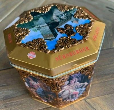 Gingerbread Cookie Tin Feine Nurnberger Lebkuchen Decorative. Beautiful detail! - Image 1 of 4