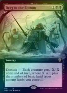 Drag to the Bottom Extended Art FOIL Dominaria United MTG Rare - Picture 1 of 2