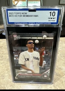 VICTOR WEMBANYAMA 2023 TOPPS NOW RC #472 ISA GEM MINT 10 - Foto 1 di 2