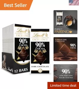 EXCELLENCE 90% Cocoa Dark Chocolate Bar, Dark Chocolate Candy, 3.5 oz. 12 Pack - Picture 1 of 12