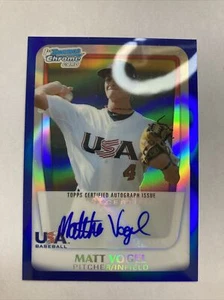 2011 First Bowman Chrome Blue Border Parallel Refractor Matt Vogel Auto /99 SP - Picture 1 of 4