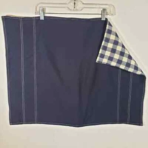 Eddie Bauer Denim Check Pillow Sham Cover Standard Chambray Blue White Cotton - Picture 1 of 7