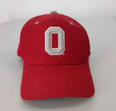 Vintage 90s Zephyr Ohio State Buckeyes Wool Blend Red Fitted Hat Mens 6 7/8 - Image 1 of 4