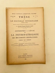 Thèse vétérinaire - Antonin-François-Théodule Lavy - 1927 - Picture 1 of 8