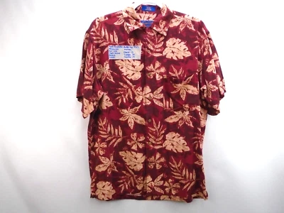 Pendleton Y2K Hawaiian Shirt Mens Size S Floral 100% Silk Short Sleeve Button - Image 1 of 4