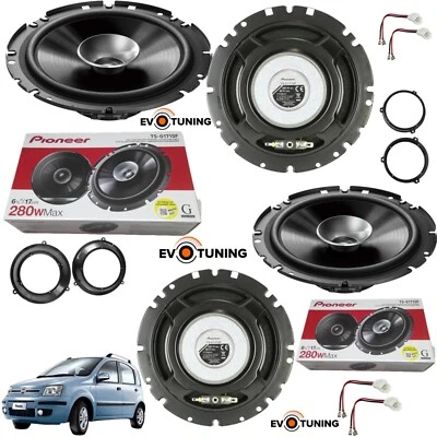 PIONEER - NO HERTZ Kit 4 Casse Altoparlant Pioneer Anteriori Posteriori per Fiat Panda 169 dal 2003