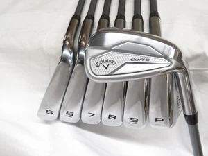 Used Callaway Elyte Iron Set 5-PW,AW Denali 75g 6.0 Stiff Graphite Shafts S - Picture 1 of 9