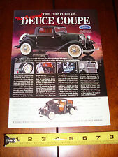 1932 FORD DEUCE COUPE V8 FRANKLIN MINT - ORIGINAL 1994 AD