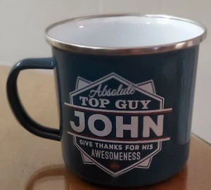 GESCHICHTE UND HERALDIK PERSONALISIERT JOHN EMAILLEGESCHIRR BLECHBECHER 16 OZ. CAMP 😁 - Bild 1 von 1