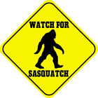 Yellow Aluminum Crossing Sign Watch for Sasquatch Cross Xing Style B