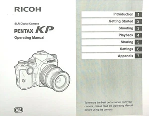 Pentax KP SLR Digital Camera OPERATING MANUAL (148 Page) - Picture 1 of 1