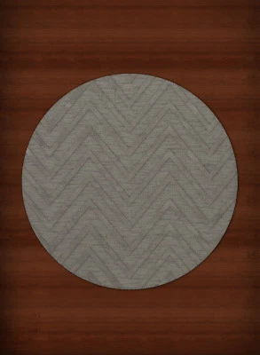 Gray Transitional Hand Hooked Stripes Chevrons Zig Zags Area Rug Striped DV4 - Image 1 of 2