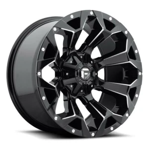 18" Fuel D576 Assault 18x9 6x135 6x5.5 Gloss Black Milled Wheel 1mm Truck Rim - Picture 1 of 8