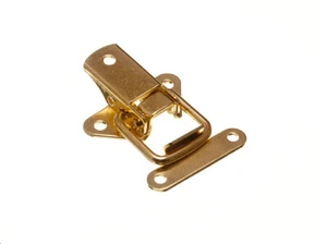 100 X Case Catch Toggle Clip Over Latches 45mm EB Brass Plated Steel | Onestopdi - Picture 1 of 1