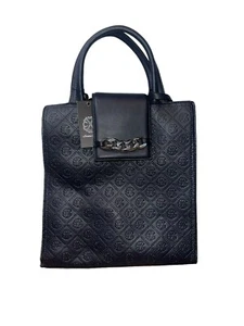 christian lacroix bag purse leather tote handbag black New With Tags Embossed - Picture 1 of 3