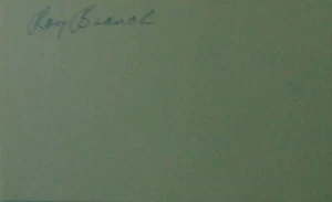 "Seattle Mariners" Roy Branch Signed 3X5 Card JG Autographs COA - Picture 1 of 2