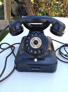 Telefon W48 Bakelit Vintage Erdtaste super Zustand - Photo 1/5
